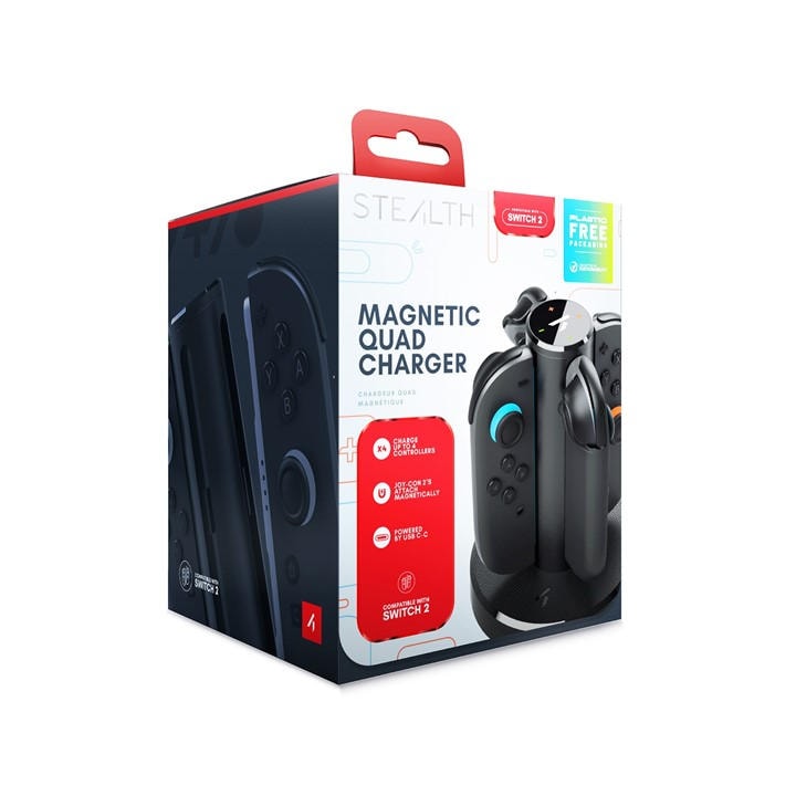 Stealth   Nintendo Switch 2 Joy Con Magnetic Quad Charging Dock, Sports Direct