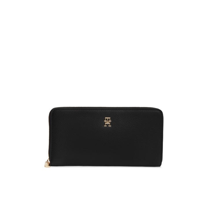 Tommy Hilfiger Women's Black Zip Around Purse, Sports Direct