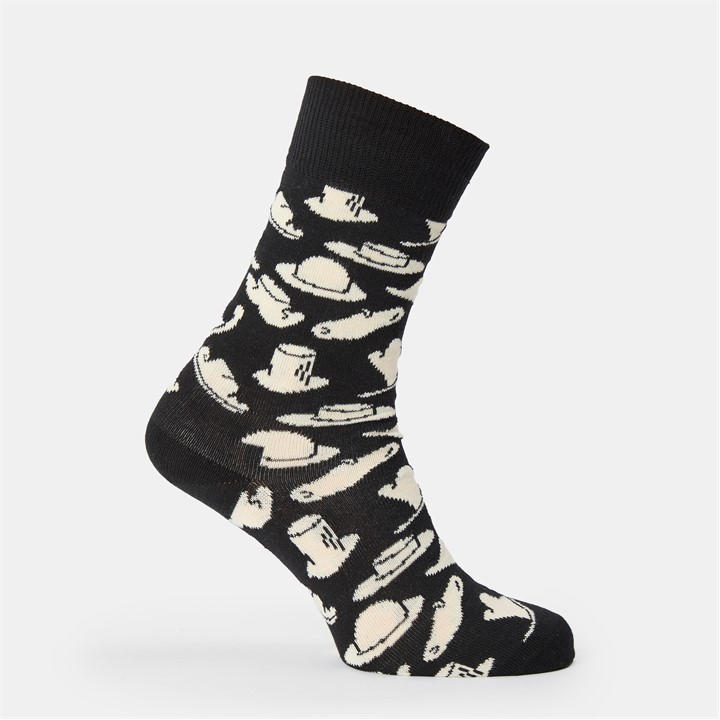 Happy Socks  Black Pop in Size 4 -8, Sports Direct