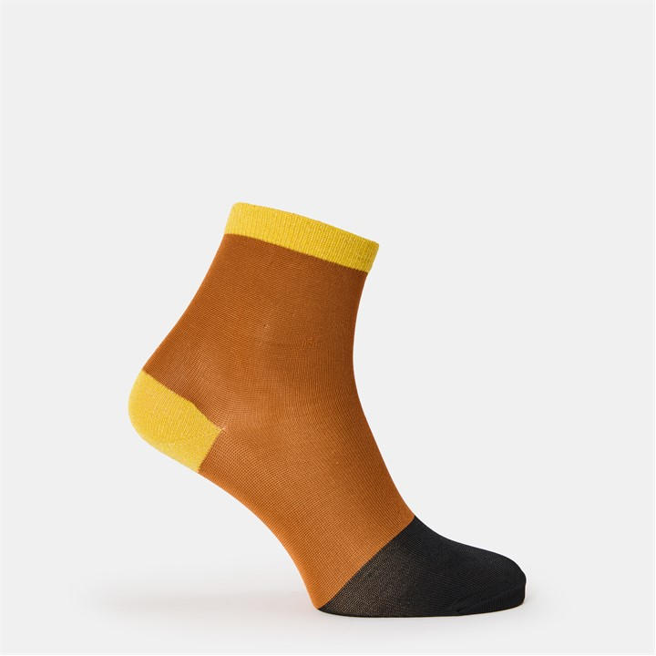 Happy Socks  Orange Liza Ankle Pop in Size 4 -8, Sports Direct