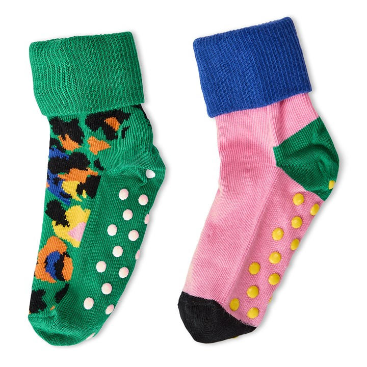 Happy Socks  Kids Green Leo Grp Sk Pop in Size C3 - C7, Sports Direct