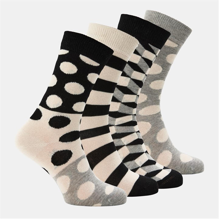 Happy Socks  Black Optic Gft Pop in Size 4 -8, Sports Direct