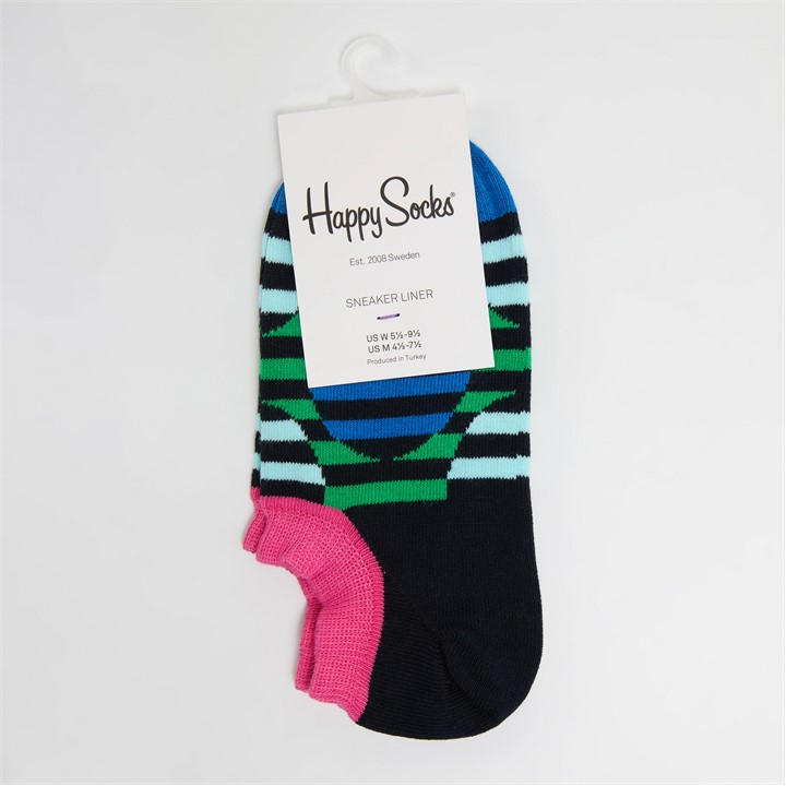 Happy Socks  Blue Optic Liner Pop in Size 4 -8, Sports Direct