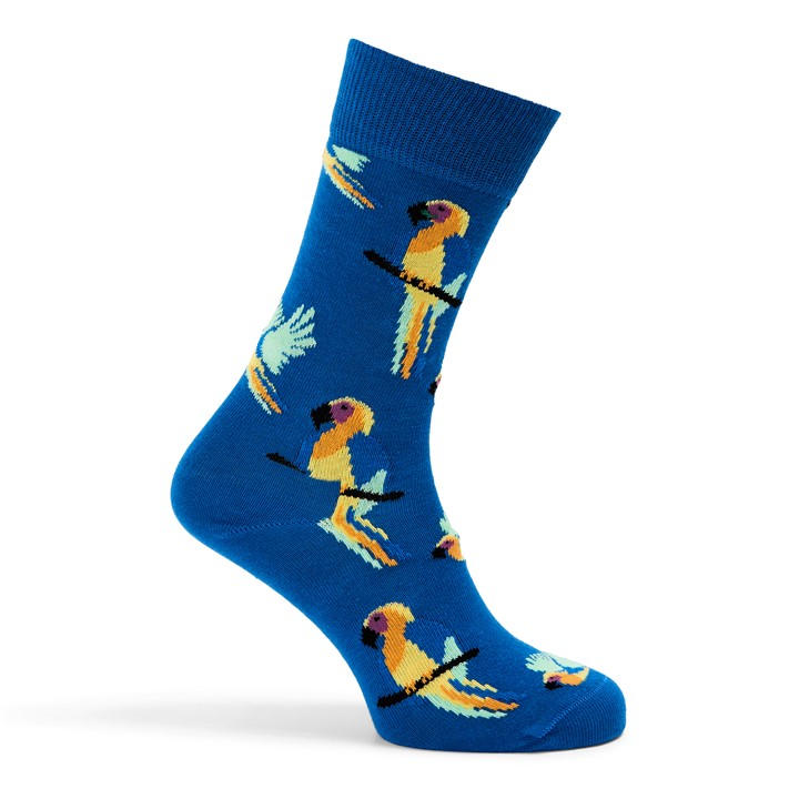 Happy Socks  Blue Parrot Pop in Size 4 -8, Sports Direct