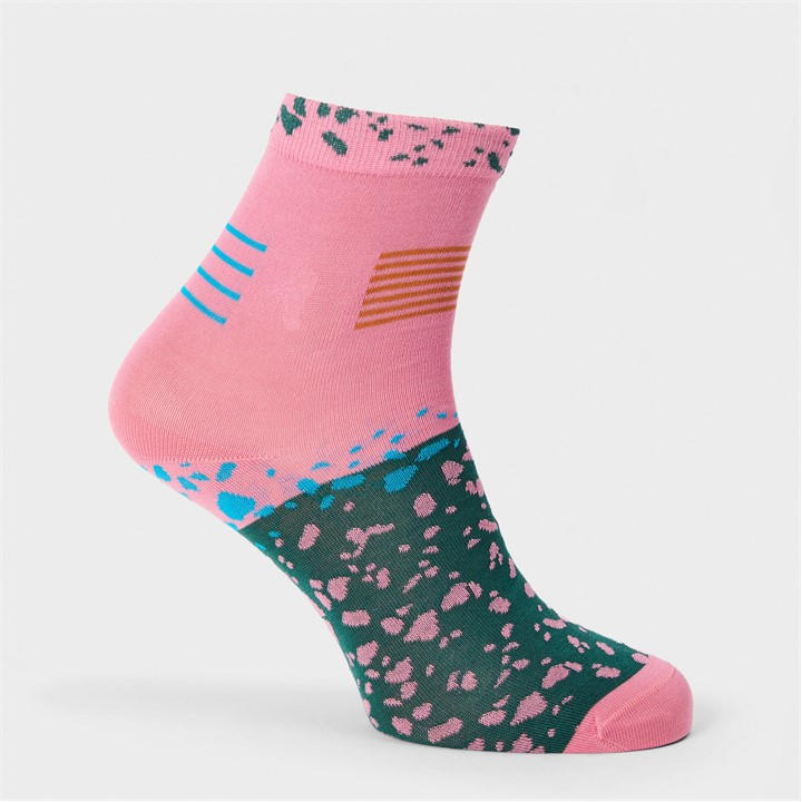 Happy Socks  Pink Ruby Ankle Pop in Size 4 -8, Sports Direct