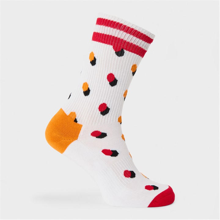 Happy Socks  White Shadow Dot Pop in Size 4 -8, Sports Direct