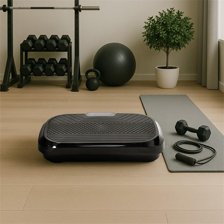 Life Ideas Sport  Black Vibration Plate Exercise Machine With Remote, Sports Direct