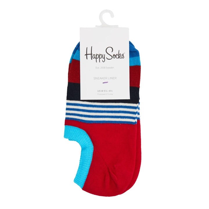 Happy Socks  Blue Stripe Liner Pop in Size 4 -8, Sports Direct