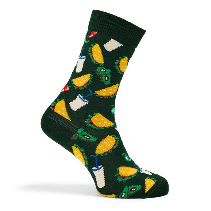 Happy Socks  Green Taco Pop in Size 4 -8, Sports Direct
