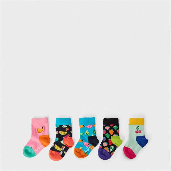 Happy Socks  Kids Pink Fruits Pop in Size C0 - C2, Sports Direct