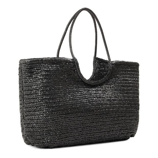 Black Raffia - Tommy Hilfiger - Women's Straw Bag