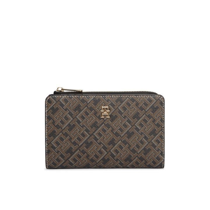 Tommy Hilfiger Women's Black Zip Around Purse, Sports Direct