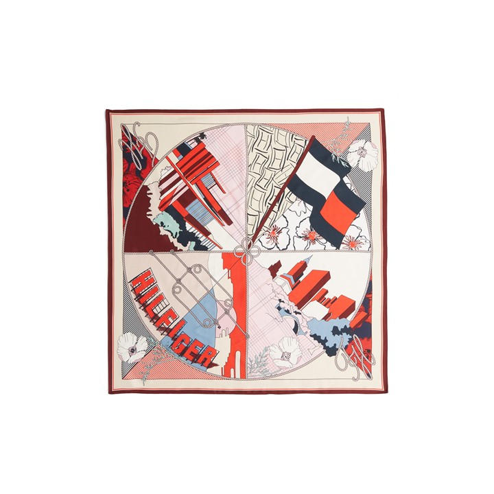 Tommy Hilfiger Women's  Silk Scarf, Sports Direct