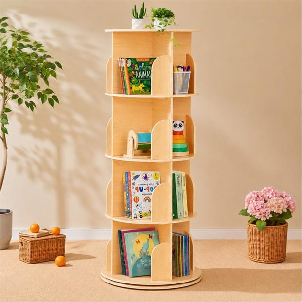 White - Tooky Toy - Rotating Bookshelf