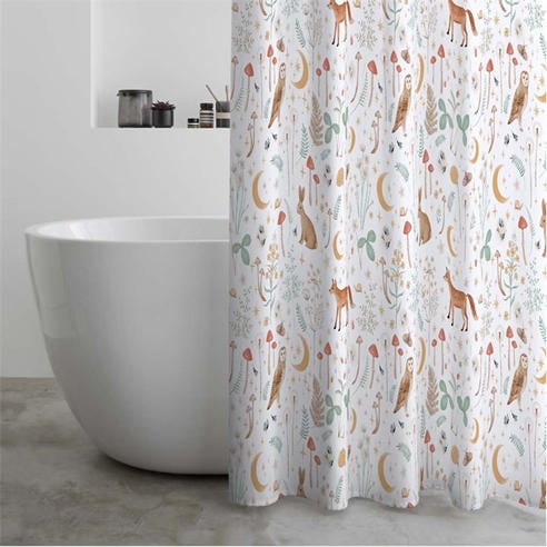 Catherine Lansfield - Enchanted Twilight Animals Shower Curtain