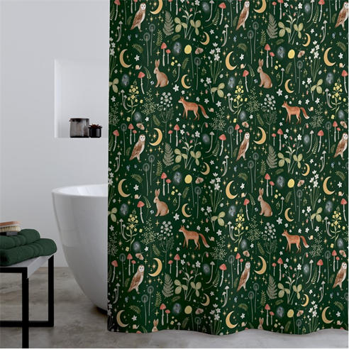 Catherine Lansfield - Enchanted Twilight Animals Shower Curtain