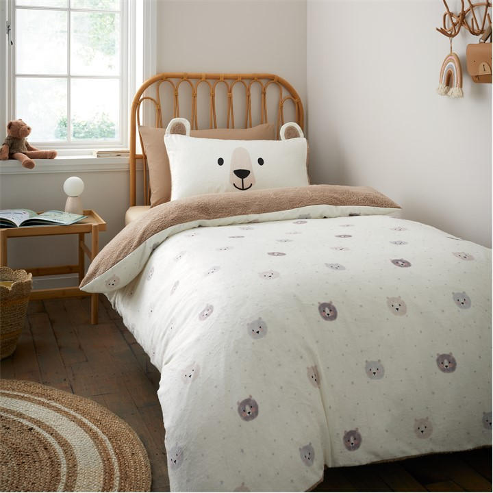 Rackhams Cosy Bear So Soft Duvet Cover Set Natural - Single - Natural - Image 6