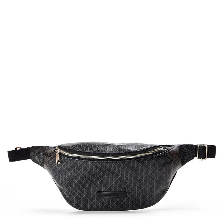 Calvin Klein Men's Black Aop Coated Bum Bag, Sports Direct