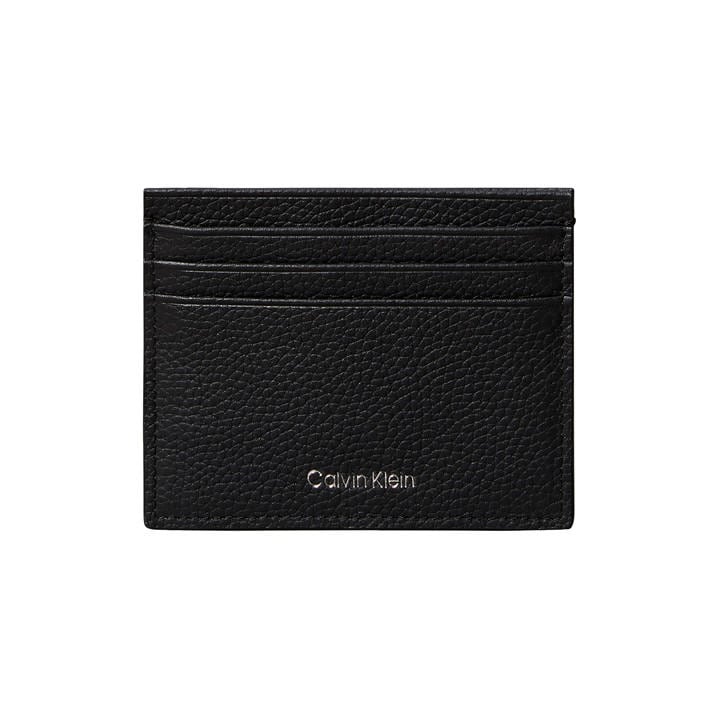 Calvin Klein Men's Black Foil Embossed Logo Leather Card Case, Sports Direct