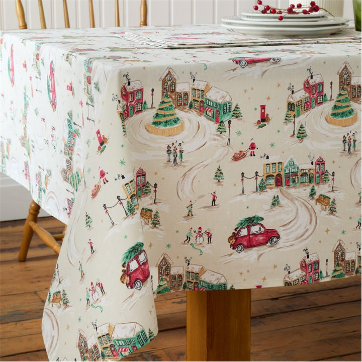Christmas Town Cotton Table Cloth - Image 5