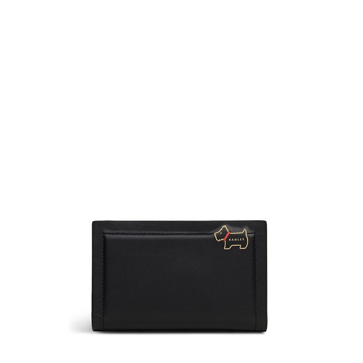 Radley Women's Black Heritage Lane Leather Billfold Wallet, Sports Direct