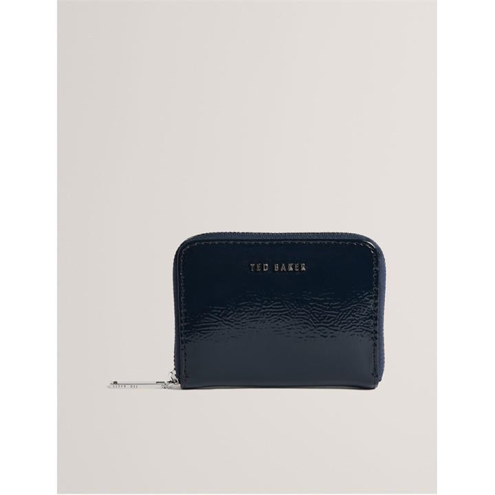 Ted Baker Women's Blue Crinkle Zip Around Purse, Sports Direct