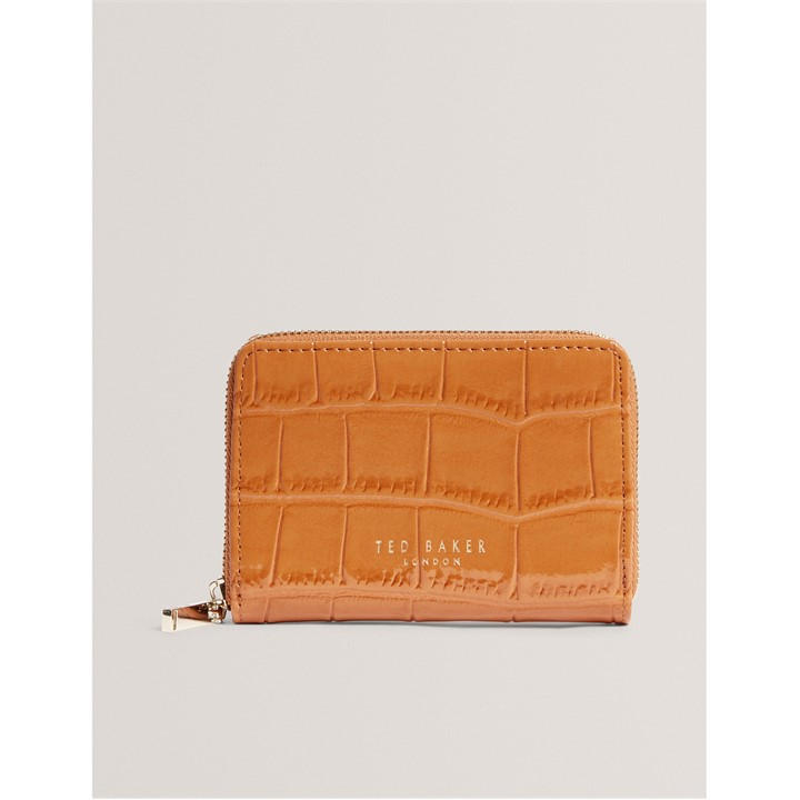 Ted Baker Women's Croc Zip Around Purse Brown - Image 3