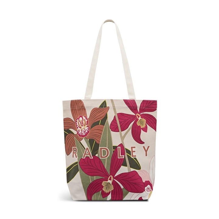 Radley Women's  Floral Cotton Canvas Tote Bag, Sports Direct
