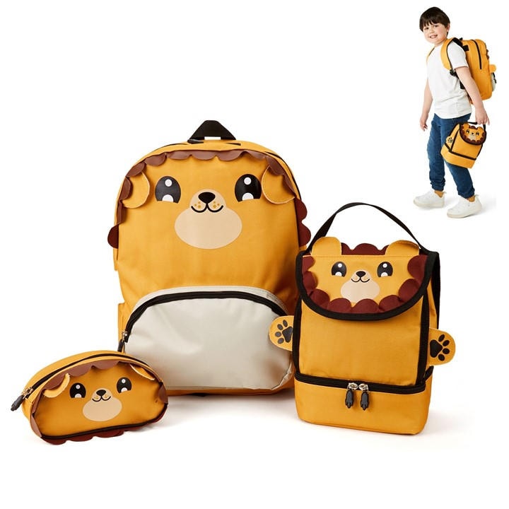 Zappi Co  Kids Yellow Baby Animal Lion Backpack, Sports Direct