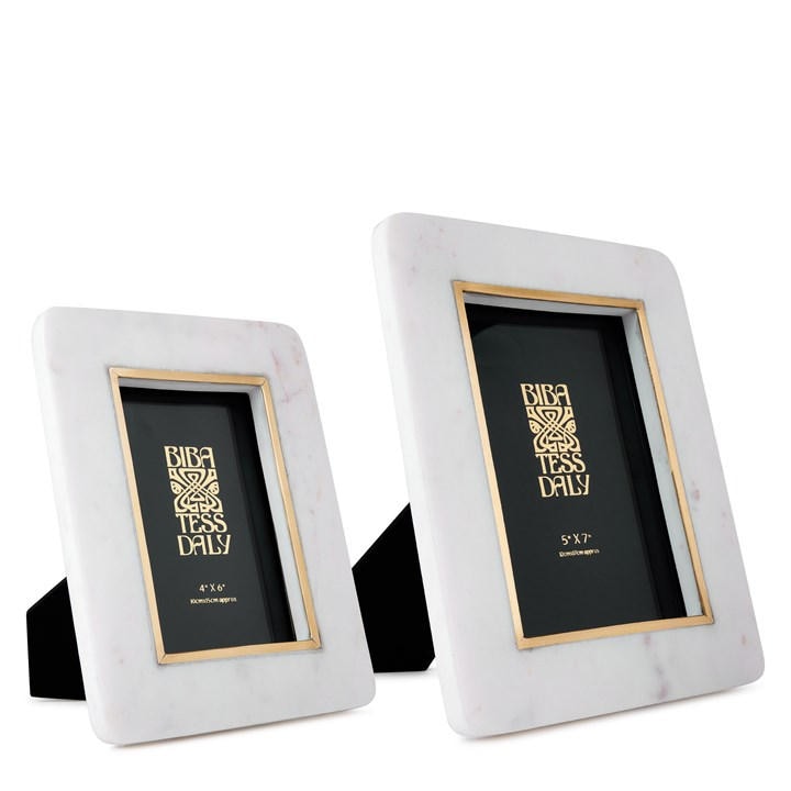 Biba  White X Tess Daly Lux Photo Frame in Size 5x7in, Sports Direct