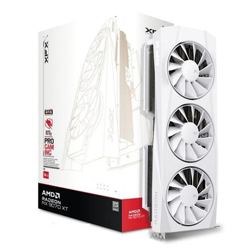 XFX - AMD Radeon RX 9070 XT Quicksilver White Graphics Card for Gaming - 16GB