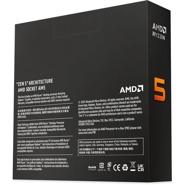 Black - AMD - Ryzen 5 9600X Processor