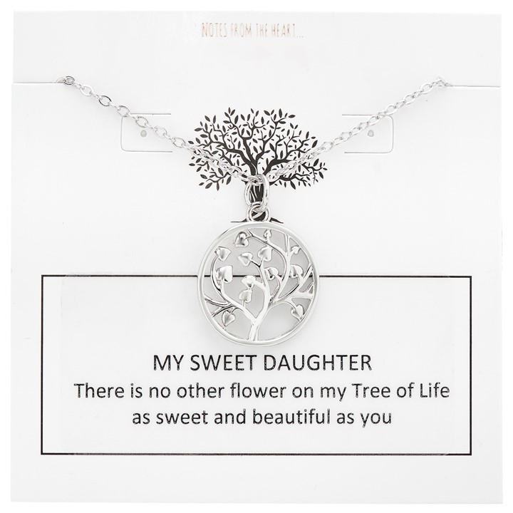 Notes From The Heart Women's Silver Nfth Tol My Sweet Daughte, Sports Direct