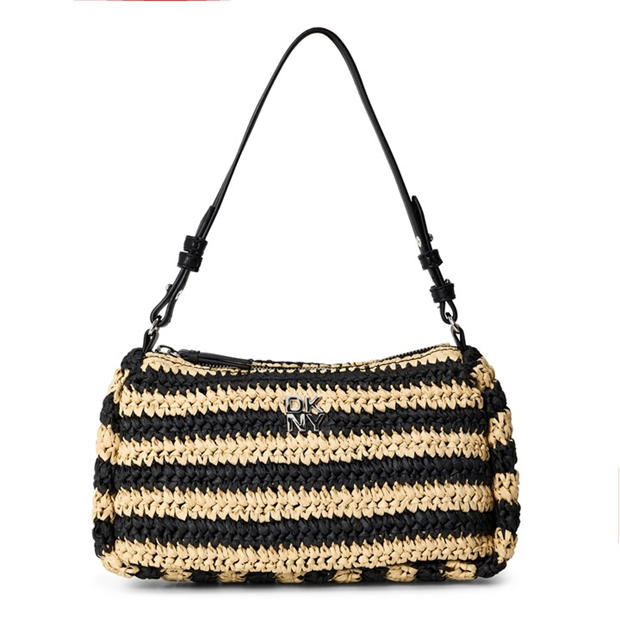 Black/Natural - DKNY - Women's Straw Bag