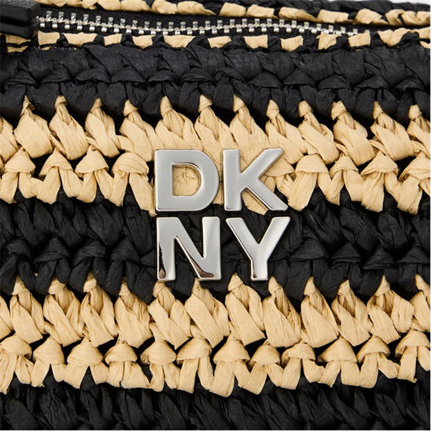 Black/Natural - DKNY - Women's Straw Bag