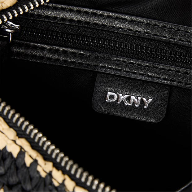 Black/Natural - DKNY - Women's Straw Bag
