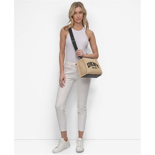Natural/Black - DKNY - Women's Straw Bag
