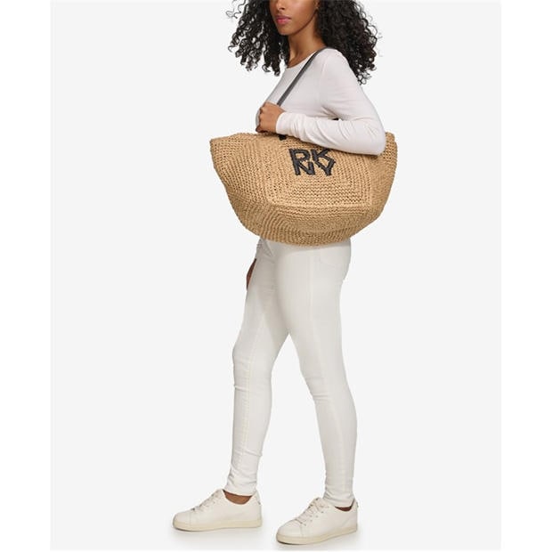 Natural/Black - DKNY - Women's Straw Bag