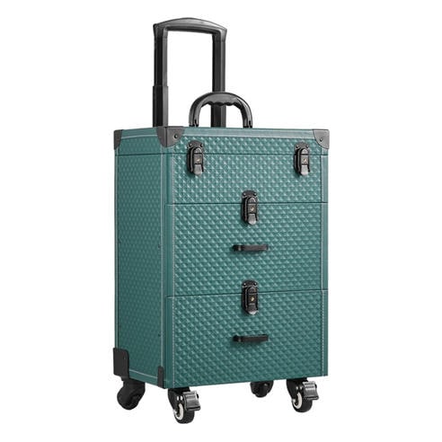 SHEONLY - 3 in 1 Cosmetic Trolley Case Makeup Box on Wheels
