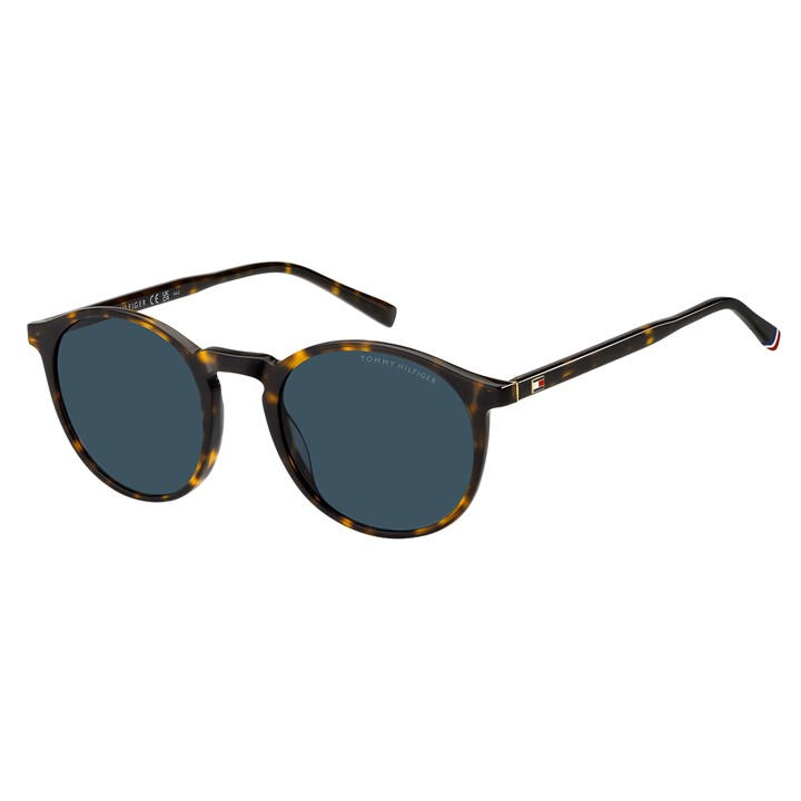 Tommy Hilfiger Men's Brown Round Sunglasses, Sports Direct