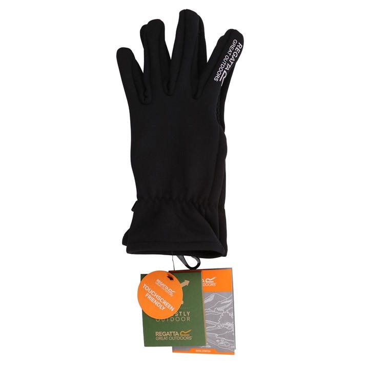 Regatta  Black Touchtip Tech Gloves Ii in Size XL, Sports Direct