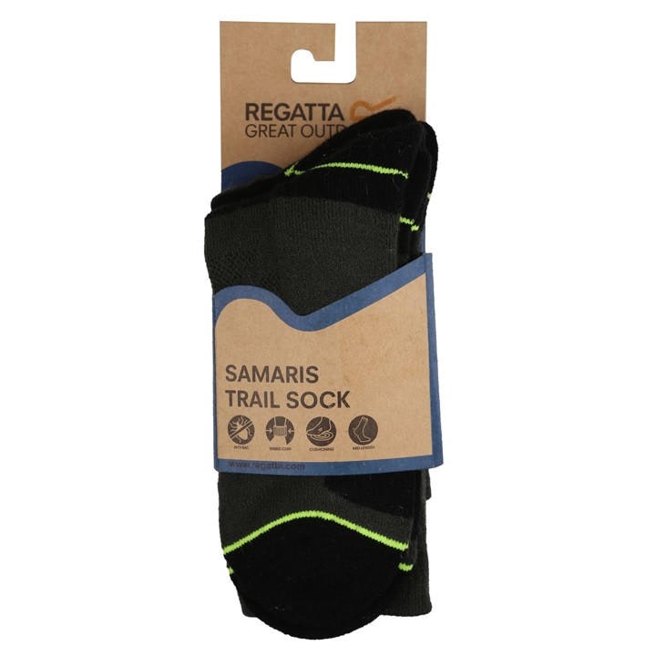 Regatta Men's Black 2 Pack Blister Protection Ii Sock in Size 6 - 8, Sports Direct