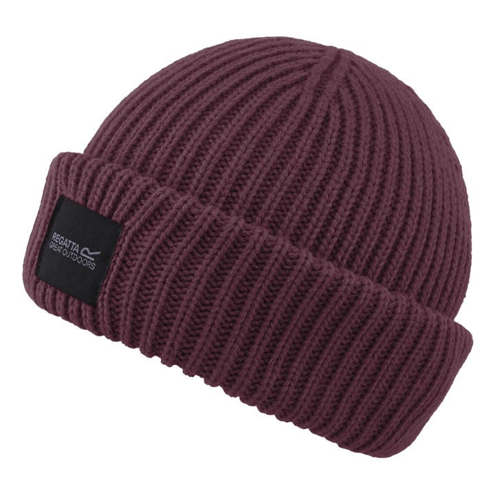 Regatta  Purple Connora Fisherman Fixed Turn-Up Beanie in Size Single, Sports Direct