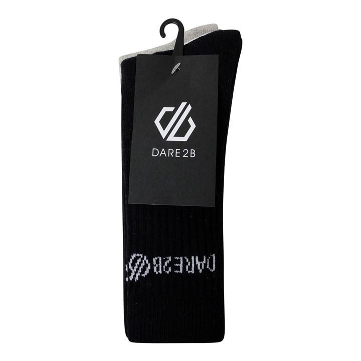 Dare 2B  Black / White / Grey Marl Movement Crew Socks 3 Pack in Size 7 - 11, Sports Direct