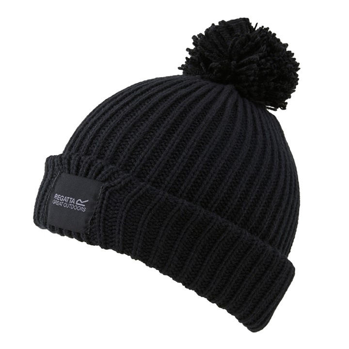Regatta  Kids Black  Connora Beanie in Size Single, Sports Direct