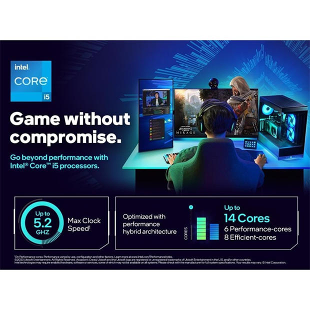 Black - Intel - Core i5 14400 10 Core/16 Thread LGA1700 CPU