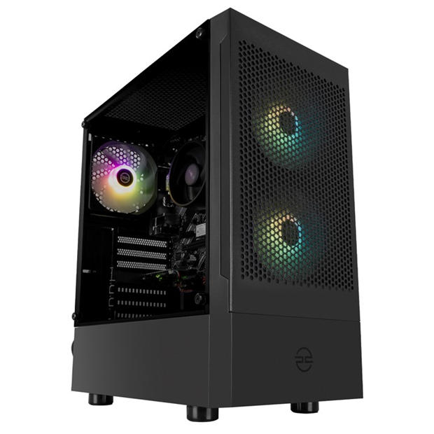 Black - PCSpecialist - PC Specialist Wraith 140 Gaming PC Bundle - AMD Ryzen 5