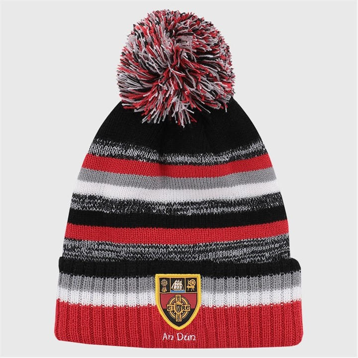 Oneills Men's Black Down Print Beanie, Sports Direct