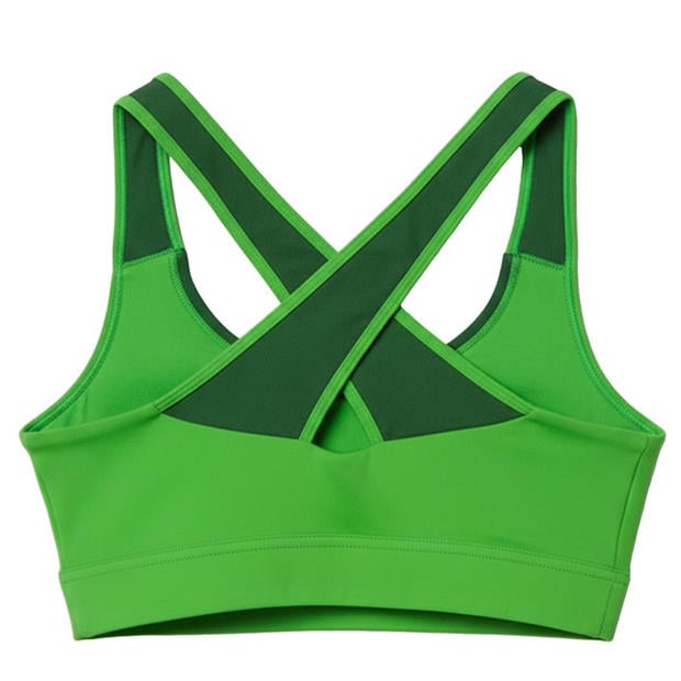 Green - Lacoste - Sport Zipped Colour Block Stretch Bralette
