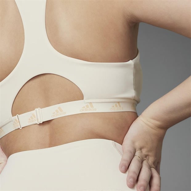 White - adidas - Grow Positivity Light Support Nursing Bra